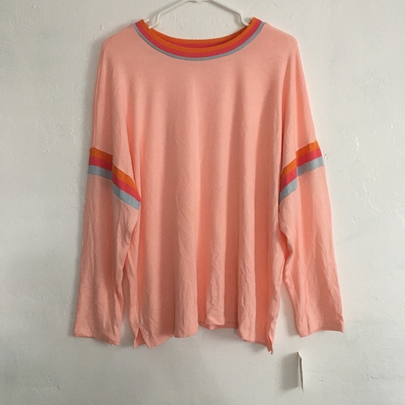 Style & Co T-Shirt Top Knit Peach Plus Size Crew Neck Long Sleeves - Picture 12 of 12